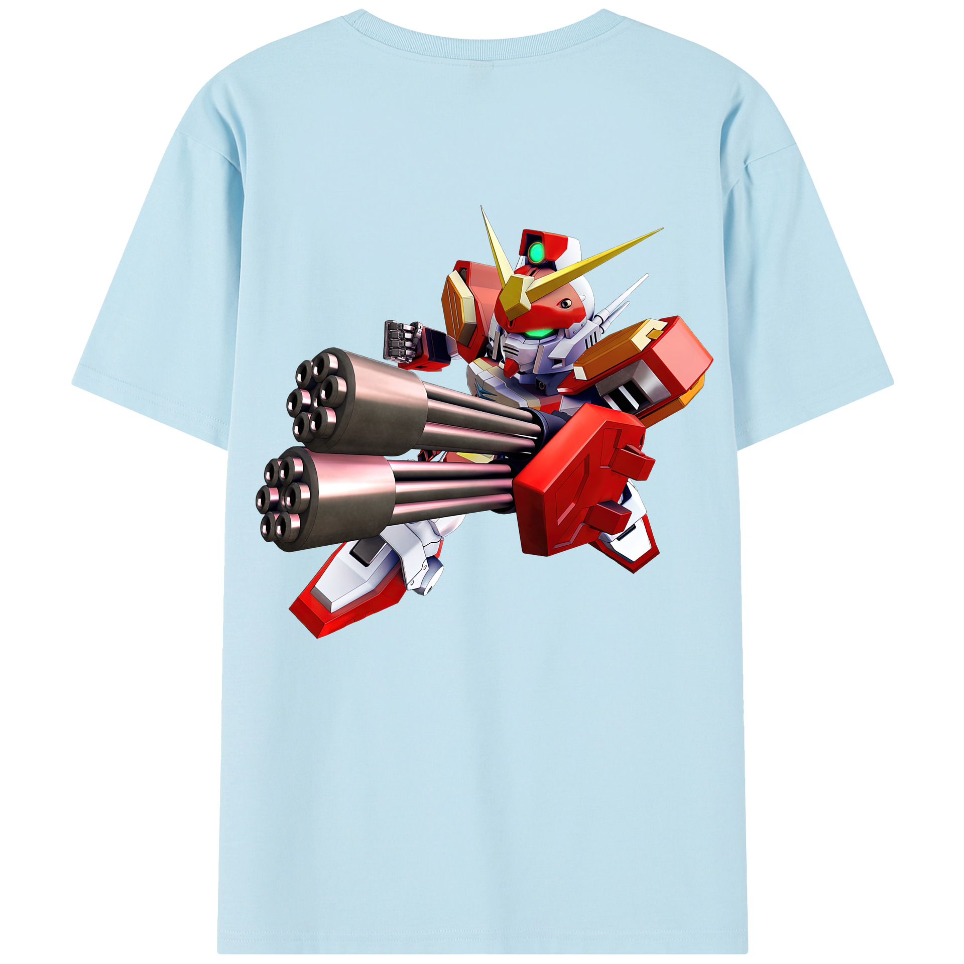 （画像用） 機動戦士ガンダム Mobile Suit Gundam 綿100％半袖Tシャツ（背面プリント）